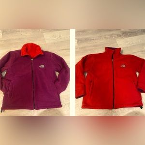 The North Face Reversible Fleece Zip Up Jacket